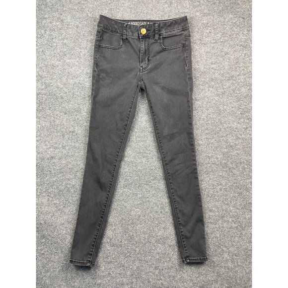 American Eagle Outfitters Denim - American Eagle Outfitters Jegging Jeans Women's 4 Regular Black Sateen Stretch